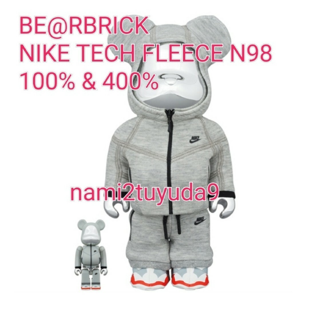 BE@RBRICK - BE@RBRICK NIKE TECH FLEECE N98 400% 100%の通販 by 広島