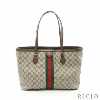 グッチ(Gucci)のオフィディア GGスプリーム ミディアム ショルダーバッグ トートバッグ PVC レザー ベージュ マルチカラー(トートバッグ)