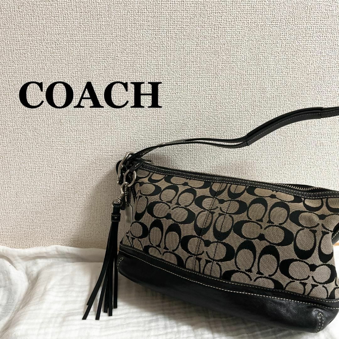 美品✨COACH コーチセミショルダーバッグトートバッグシグネチャー
