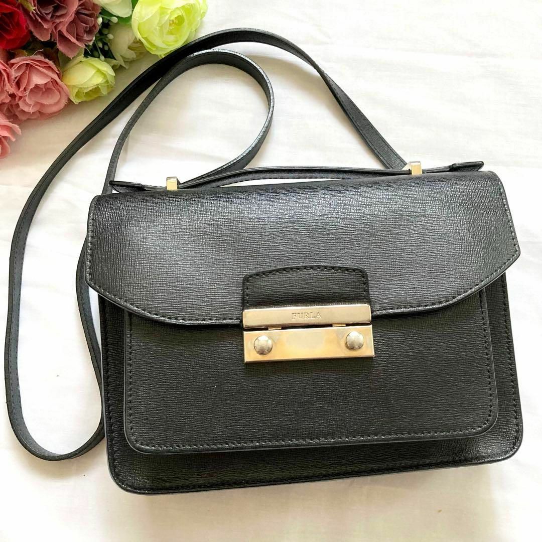 Furla - ✨極美品✨ 激レア FURLA ショルダーバッグ ブラック レザー ...