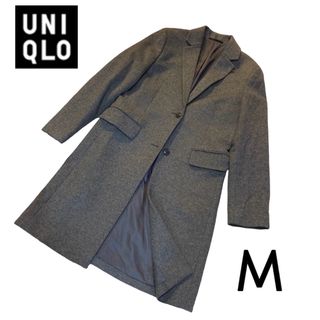 ユニクロ(UNIQLO)の【美品】UNIQLO カシミア混コート M ユニクロ(チェスターコート)