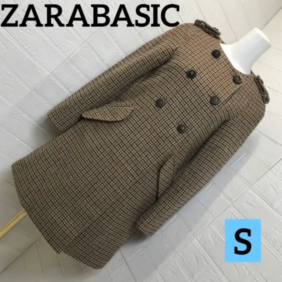 ZARA ZARA BASIC ナポレオンコートUSAサイズS ツイード生地羊毛混合で暖かの通販 by DCガレージ｜ザラならラクマ
