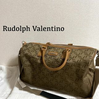 ルドルフヴァレンチノ(Rudolph Valentino)の美品✨RudolphValentinoヴァレンチノショルダーバッグキャメルカーキ(ショルダーバッグ)