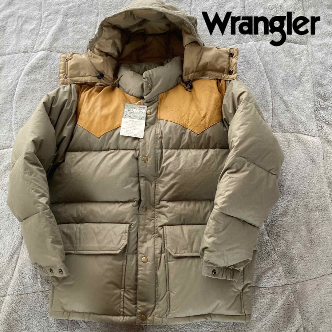 デッドストック　90s Wrangler  ダウンパーカー レザー切り替え