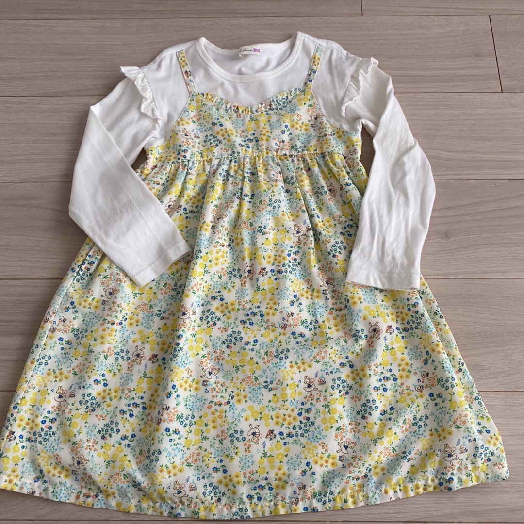 KP(ニットプランナー)のKP 花柄 ワンピース 120cm キッズ/ベビー/マタニティのキッズ服女の子用(90cm~)(ワンピース)の商品写真