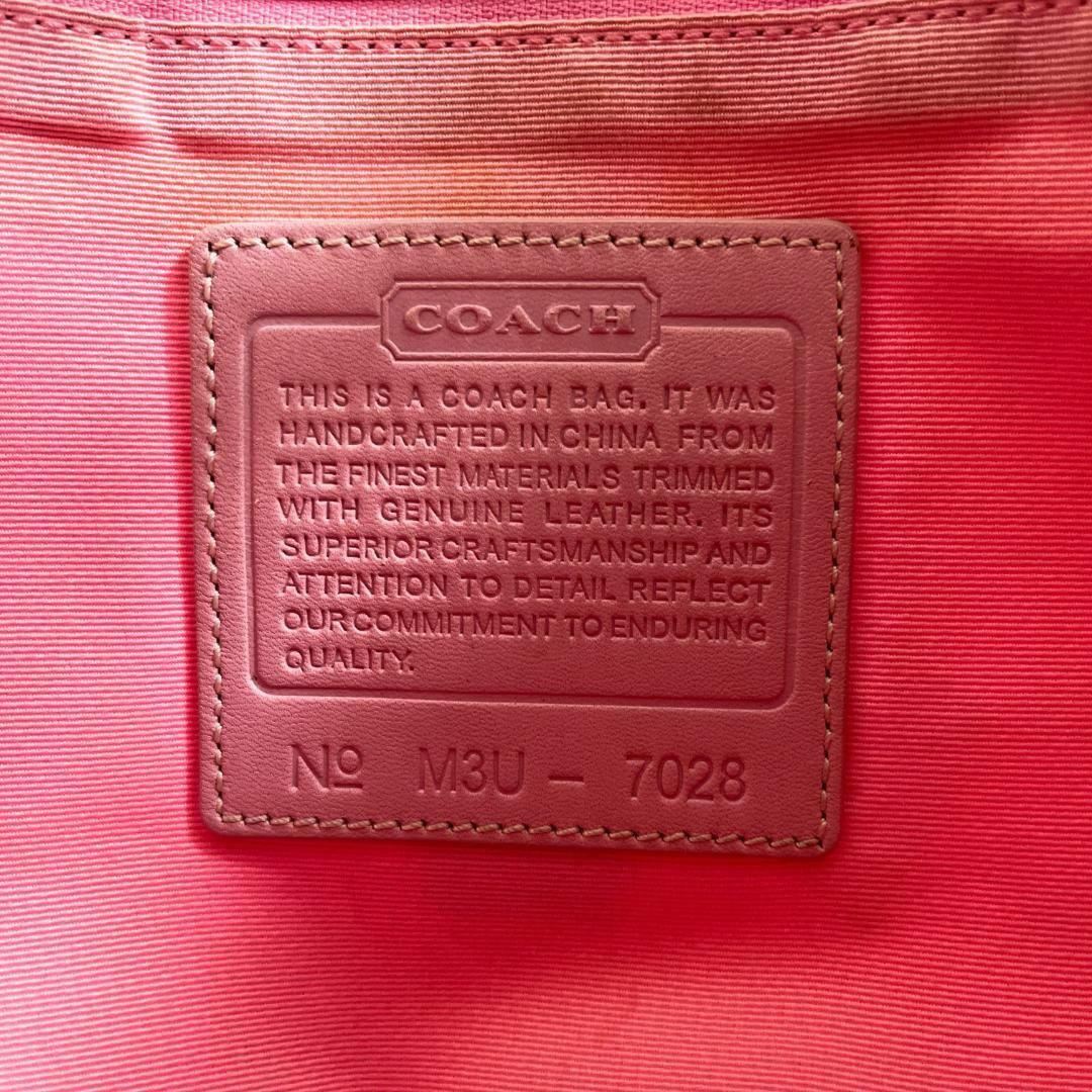 COACH - レア✨COACH コーチハンドバッグトートバッグ ピンク ロゴ総柄