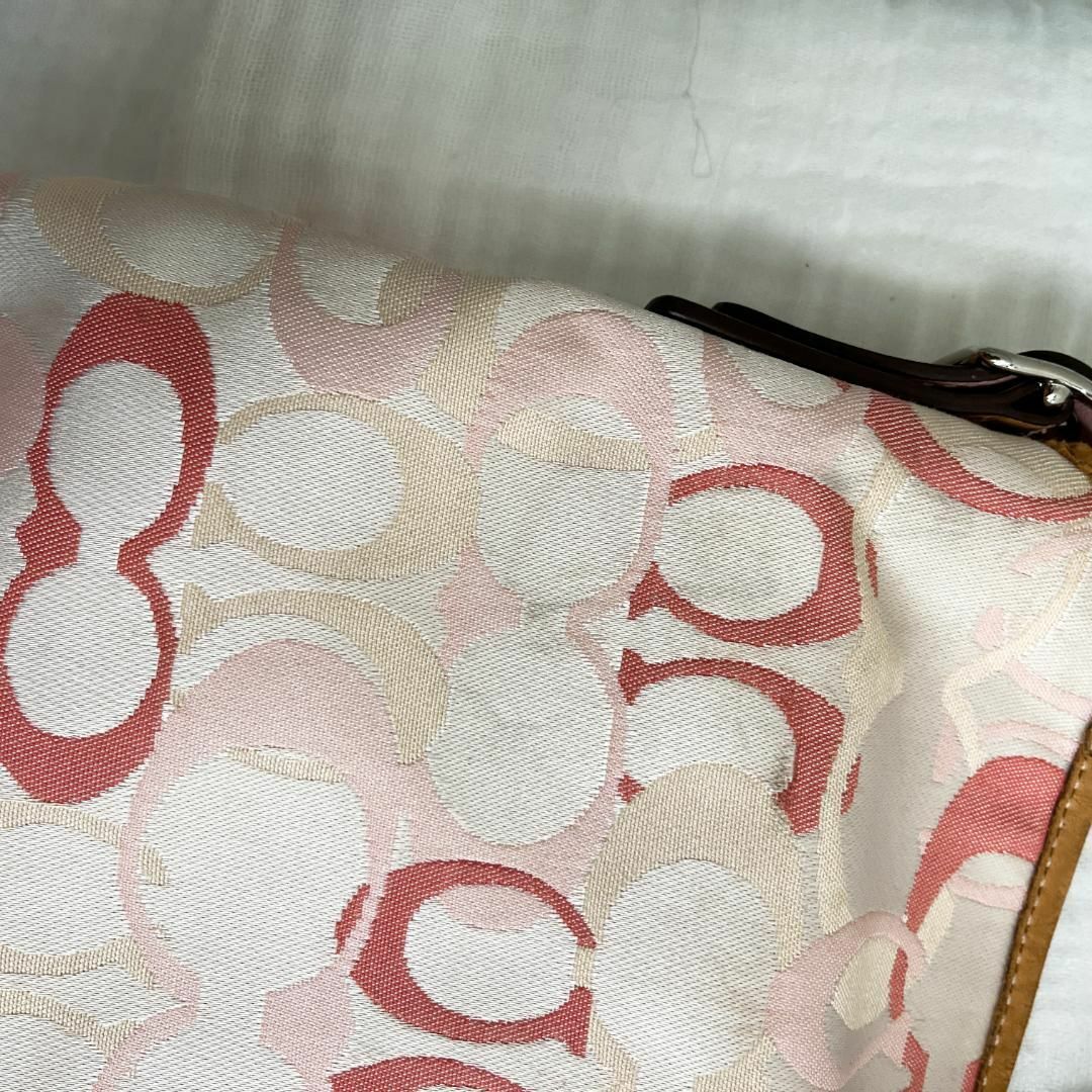 COACH - レア✨COACH コーチハンドバッグトートバッグ ピンク ロゴ総柄
