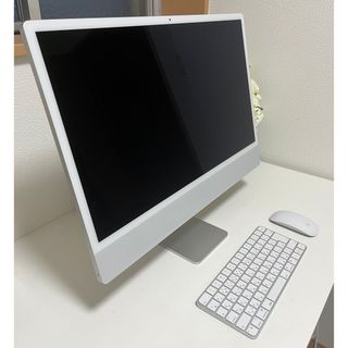 マック(Mac (Apple))の新品同様【超美品】2021 Apple iMac 24インチ シルバー(デスクトップ型PC)