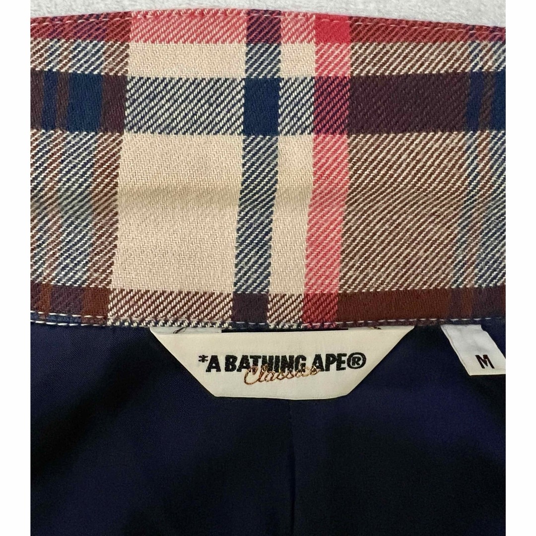 A BATHING APE(アベイシングエイプ)のアベイシングエイプBAPEチェックスウィングトップJK #キムタク #ラブジェネ メンズのジャケット/アウター(ブルゾン)の商品写真