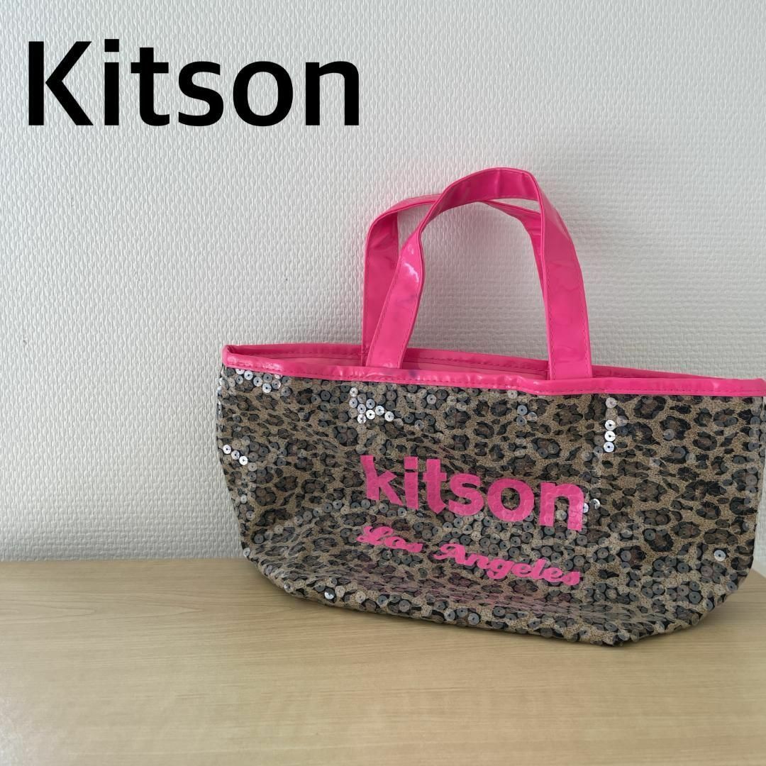 KITSON(キットソン)のレア✨kitson キットソン ハンドバッグ/トートバッグ レオパード柄ピンク レディースのバッグ(トートバッグ)の商品写真