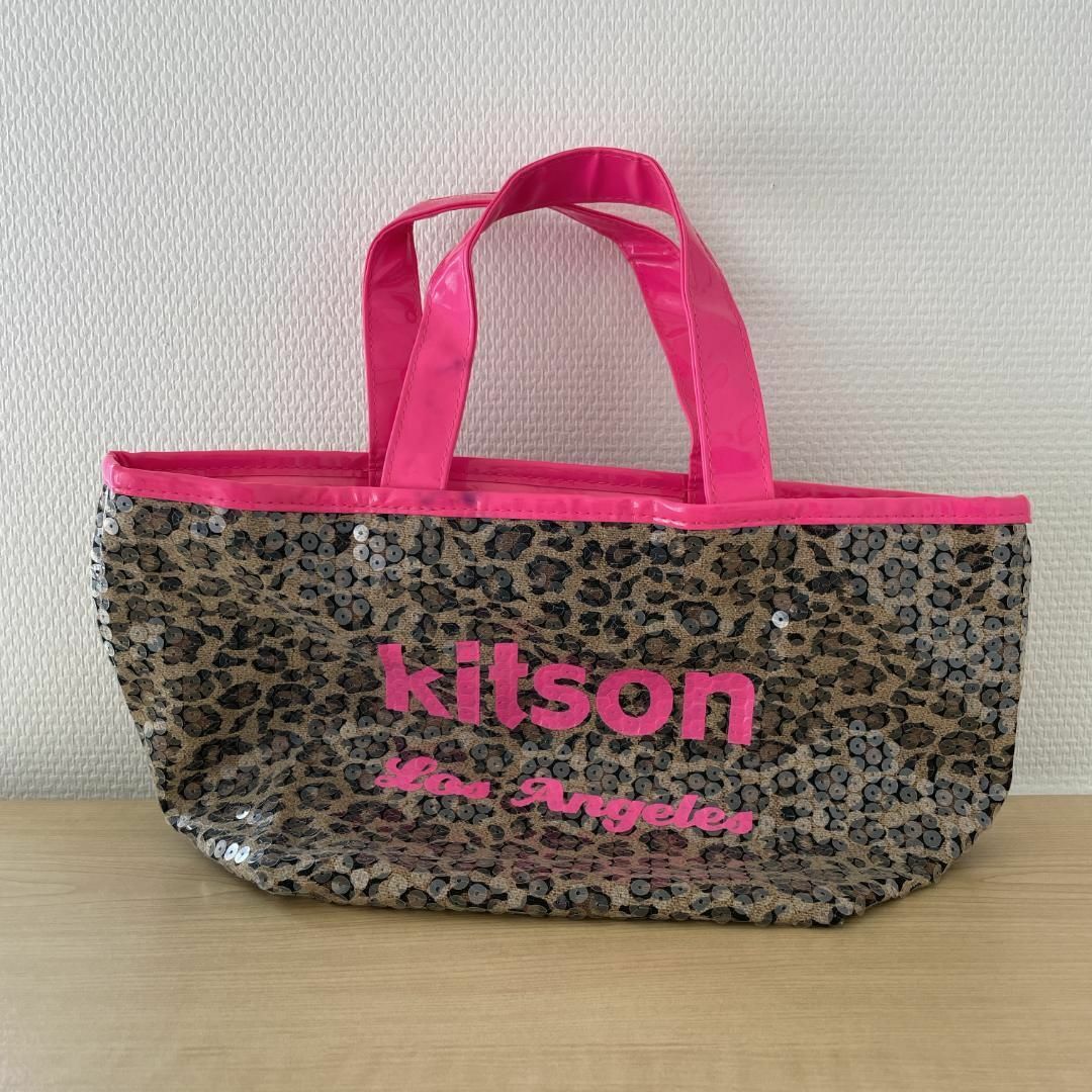 KITSON(キットソン)のレア✨kitson キットソン ハンドバッグ/トートバッグ レオパード柄ピンク レディースのバッグ(トートバッグ)の商品写真