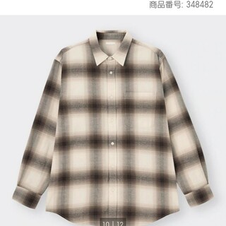 ジーユー(GU)のフランネルチェックシャツMサイズ(シャツ)