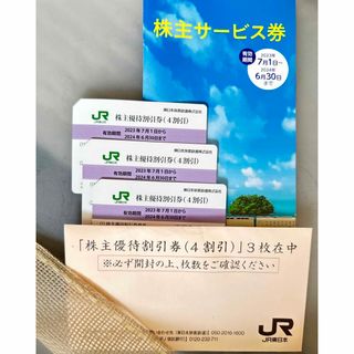 【JR 東日本】株主優待割引券(2枚)　株主サービス券(1枚)