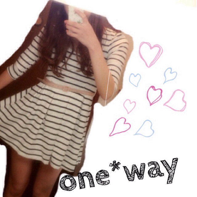 one*way(ワンウェイ)のone*way ボーダーワンピ レディースのワンピース(ミニワンピース)の商品写真