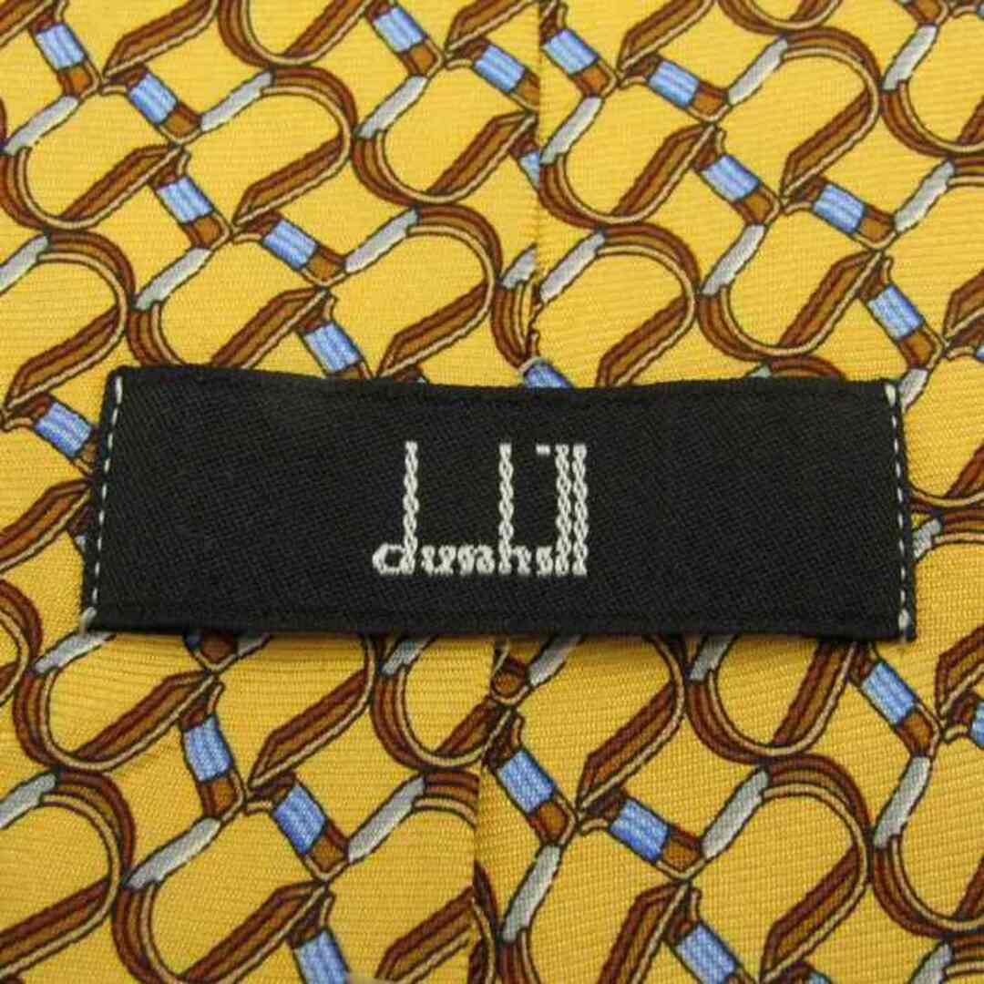 Dunhill(ダンヒル)のダンヒル ブランド ネクタイ 格子柄 シルク メンズ イエロー Dunhill メンズのファッション小物(ネクタイ)の商品写真