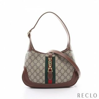 グッチ(Gucci)のニュージャッキー GGスプリーム シェリーライン ワンショルダーバッグ PVC レザー ベージュ マルチカラー 2WAY(ショルダーバッグ)