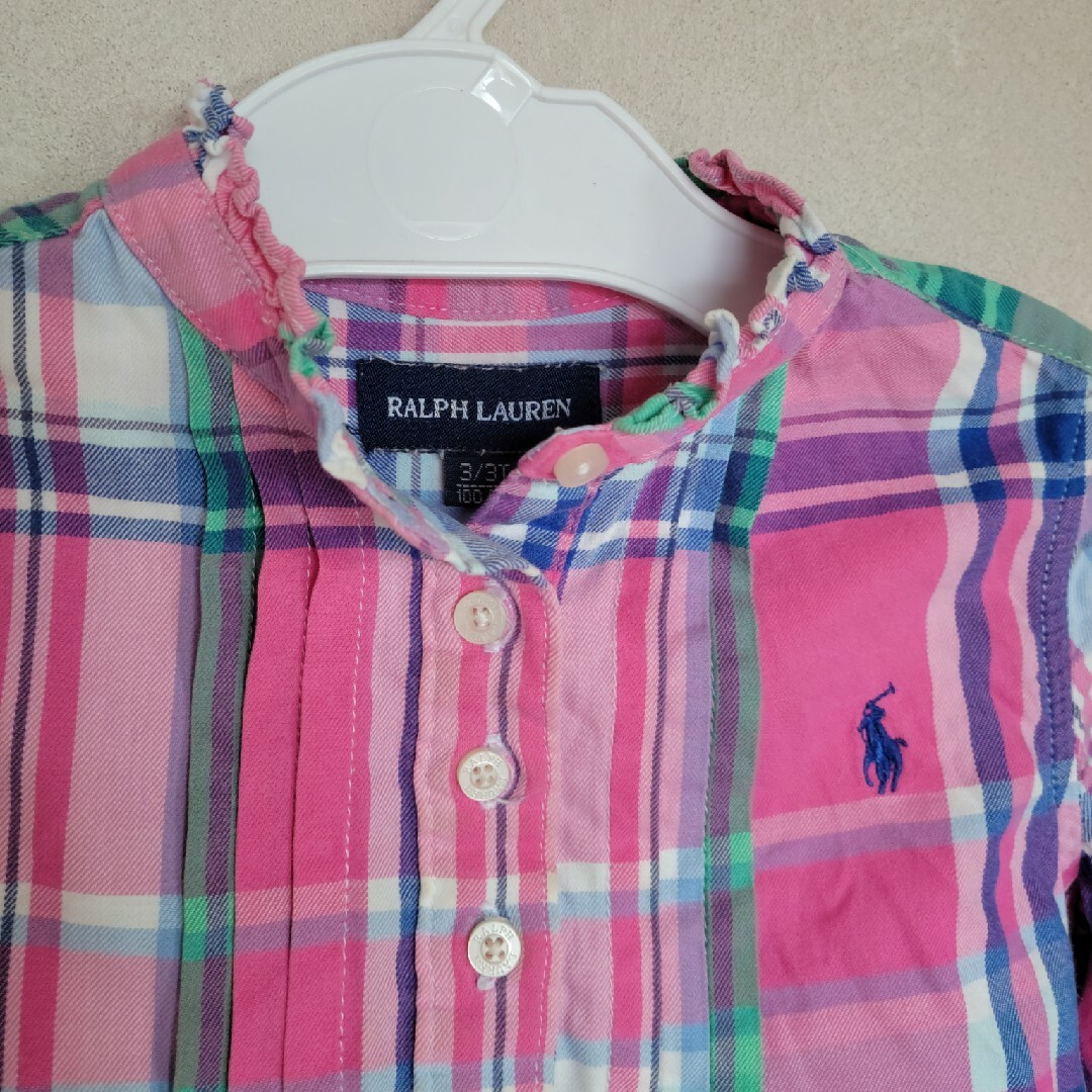 Ralph Lauren(ラルフローレン)のRALPH LAUREN　チェックシャツ　ブラウス　チュニック キッズ/ベビー/マタニティのキッズ服女の子用(90cm~)(ブラウス)の商品写真