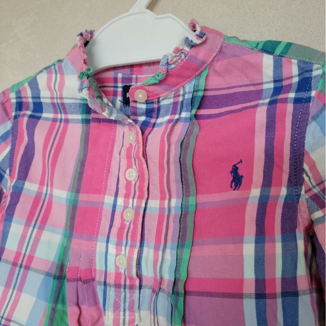 Ralph Lauren(ラルフローレン)のRALPH LAUREN　チェックシャツ　ブラウス　チュニック キッズ/ベビー/マタニティのキッズ服女の子用(90cm~)(ブラウス)の商品写真