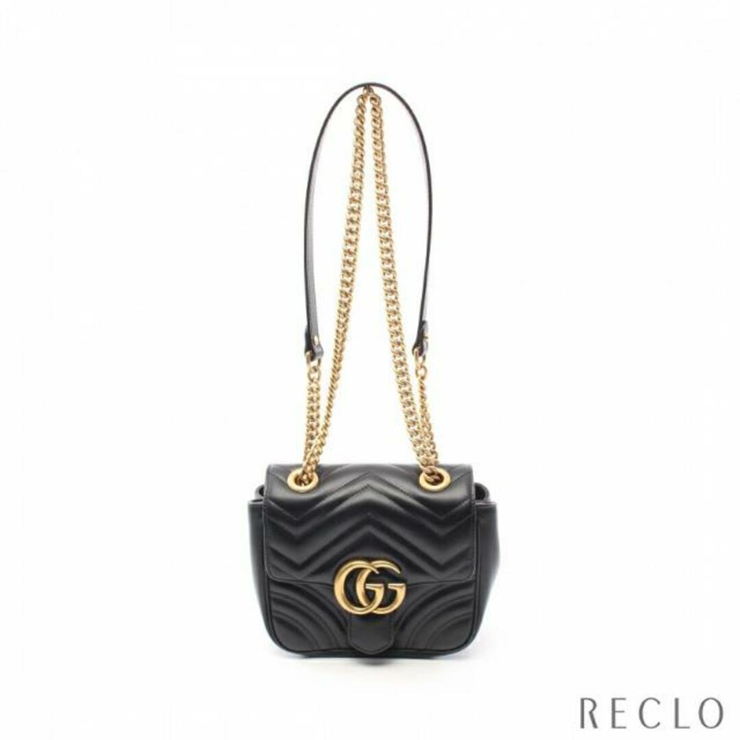 Gucci - GGマーモント キルティング ミニ Wチェーンショルダーバッグ