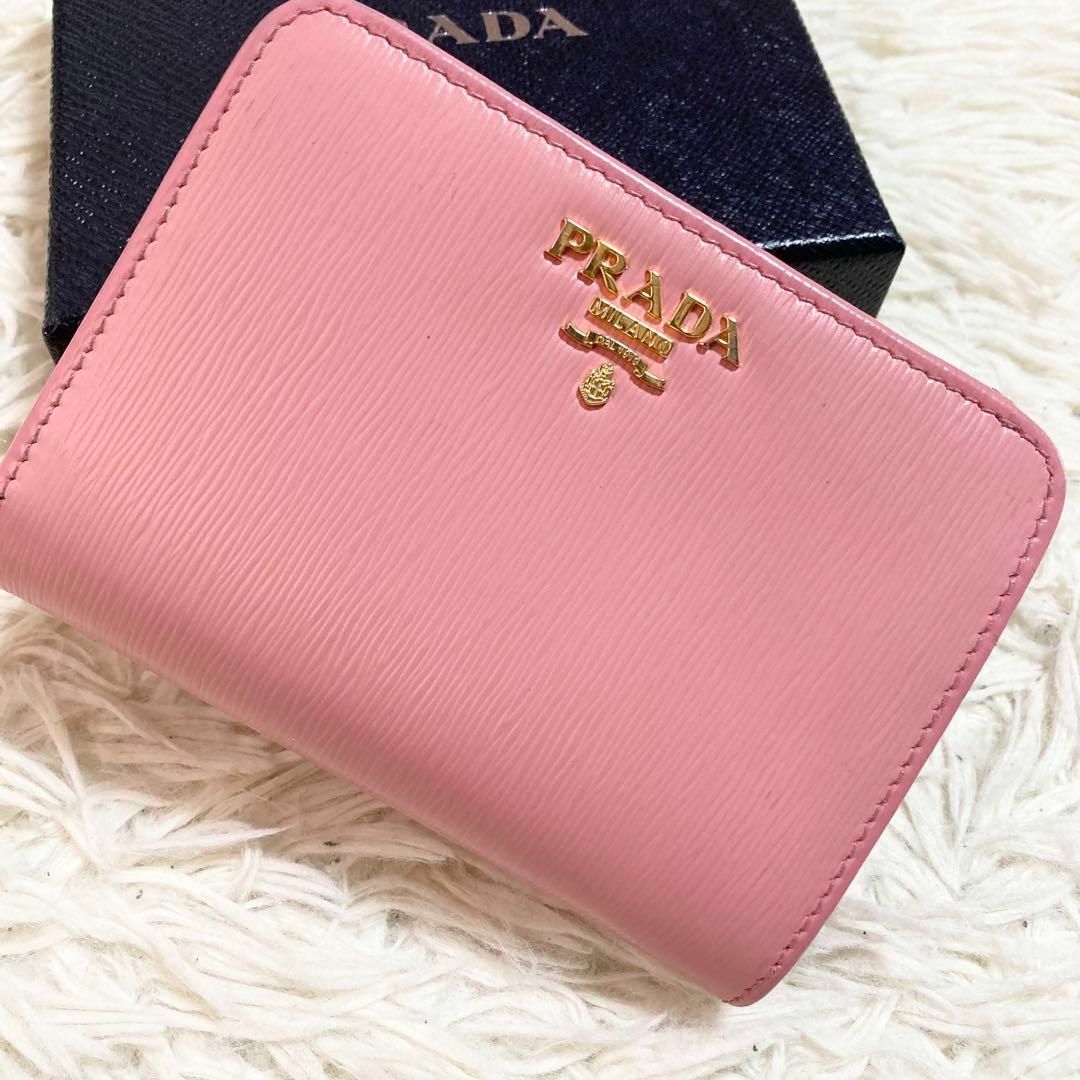 【美品】PRADA プラダ ヴィッテロムーブ 二つ折り財布PRADA