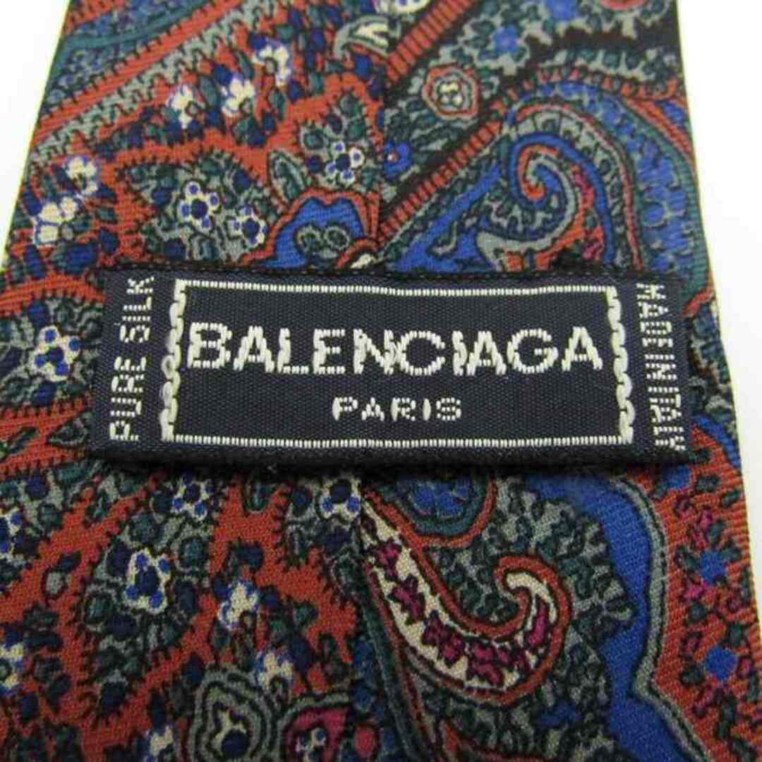 Balenciaga(バレンシアガ)のバレンシアガ ブランド ネクタイ ペイズリー柄 小紋柄 総柄 イタリア製 シルク メンズ ネイビー BALENCIAGA メンズのファッション小物(ネクタイ)の商品写真