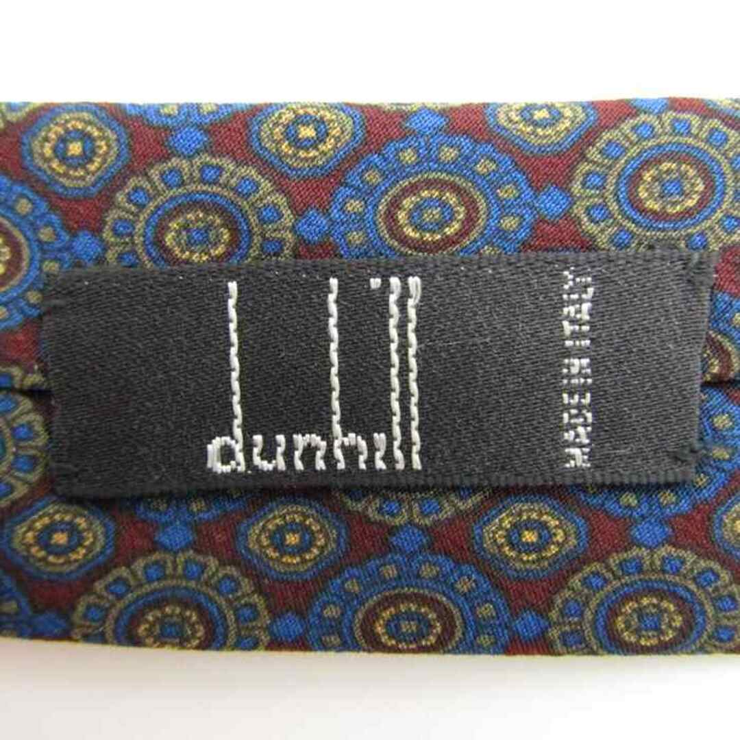 Dunhill(ダンヒル)のダンヒル ブランド ネクタイ 小紋柄 総柄 イタリア製 伊製生地 シルク メンズ レッド Dunhill メンズのファッション小物(ネクタイ)の商品写真