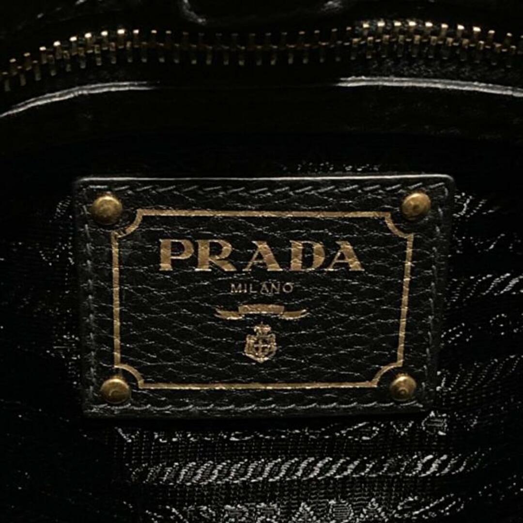 PRADA - プラダ トートバッグ - 黒 革タグ レザーの通販 by ブラン