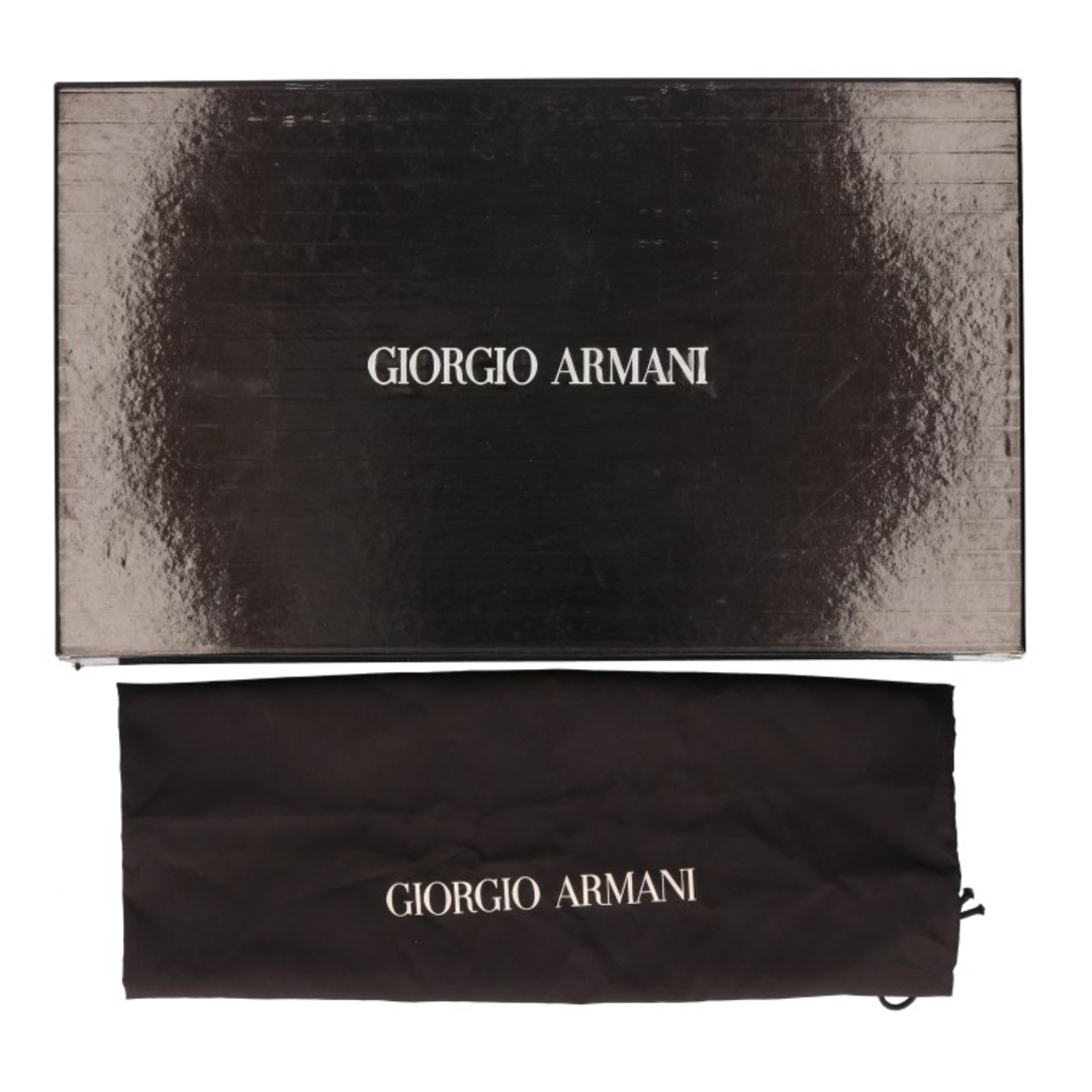 GIORGIO ARMANI ジョルジオアルマーニ ストレートチップ レベルソ仕上げ レザードレスシューズ 革靴 ブラック 7 X2C03510センチヒール