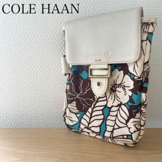 コールハーン(Cole Haan)のレア✨COLE HAAN コールハーン ハンドバッグトートバッグホワイトxブルー(トートバッグ)