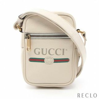 グッチ(Gucci)のウェビングライン ショルダーバッグ レザー アイボリー マルチカラー(ショルダーバッグ)