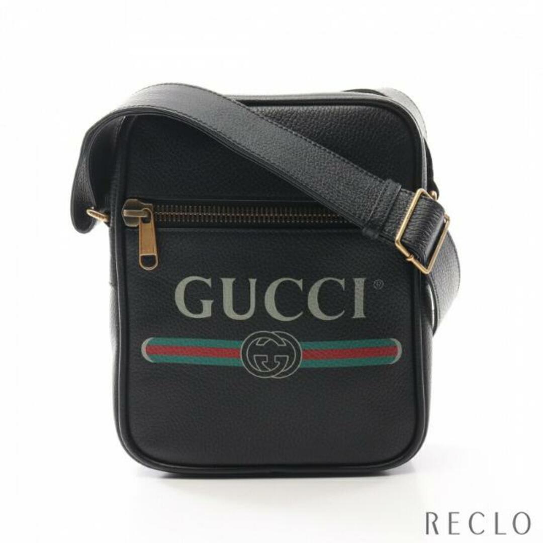 Gucci(グッチ)のグッチプリント ショルダーバッグ レザー ブラック マルチカラー レディースのバッグ(ショルダーバッグ)の商品写真