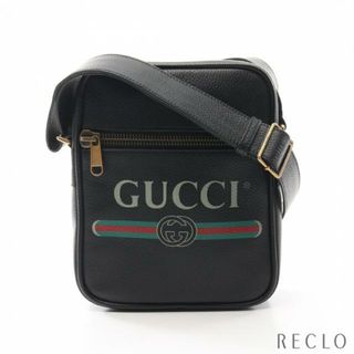 グッチ(Gucci)のグッチプリント ショルダーバッグ レザー ブラック マルチカラー(ショルダーバッグ)