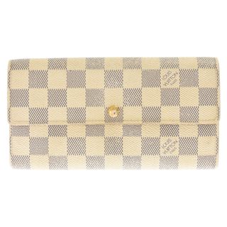 ルイヴィトン(LOUIS VUITTON)のLOUIS VUITTON ルイヴィトン ダミエ アズール ポルト フォイユ サラ N61735 ロングウォレット 財布(長財布)