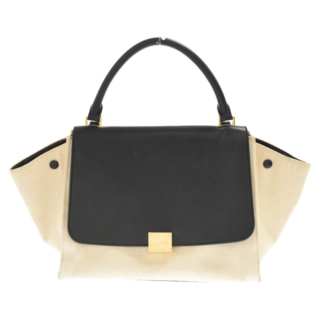 CELINE セリーヌ トラペーズ レザーキャンバスハンドバッグ ショルダー