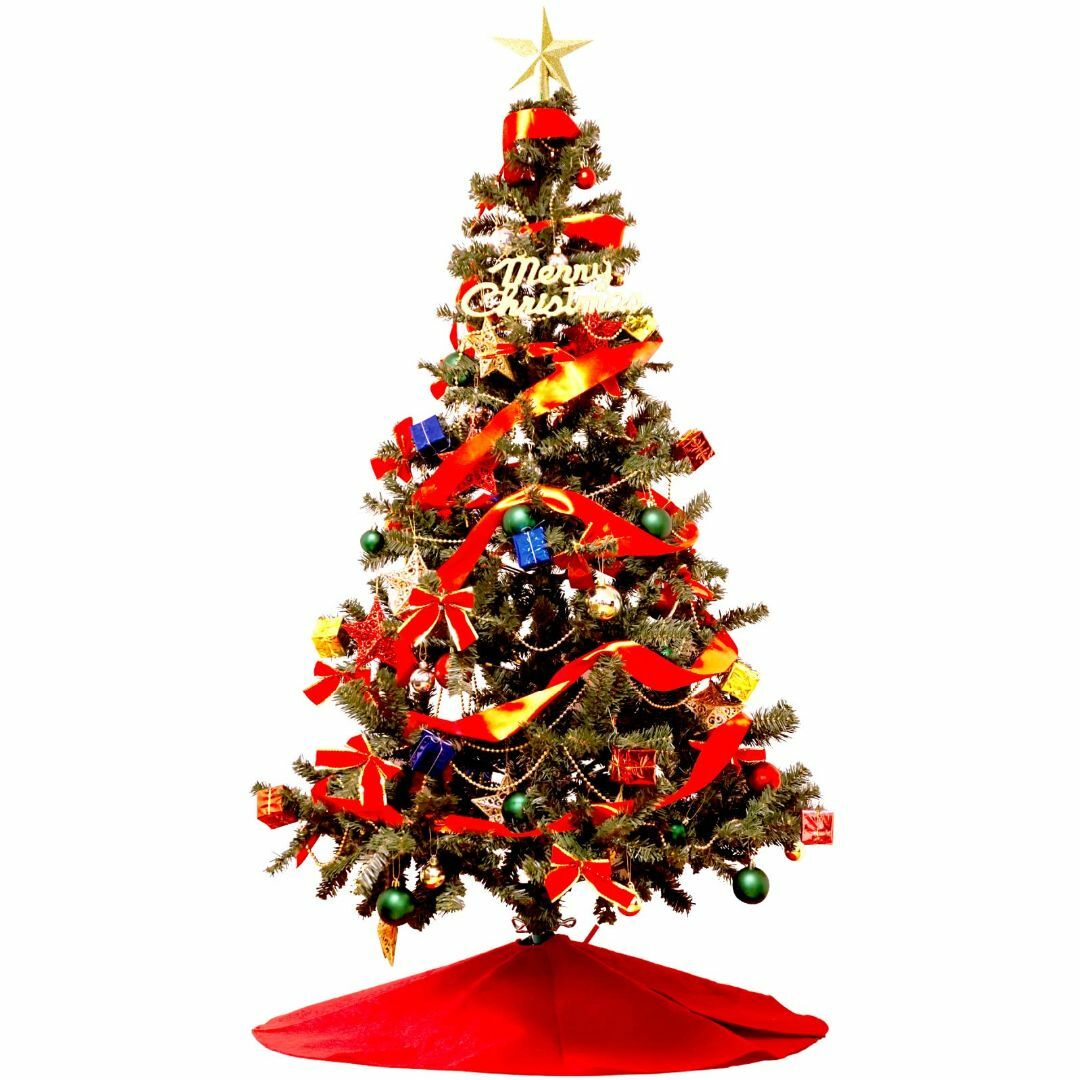 【人気商品】クリスマスツリー セット180㎝ LEDイルミネーションライト オー