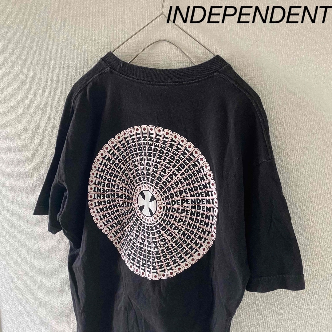 INDEPENDENTインディペンデントtシャツ半袖メンズブラック黒ストリート