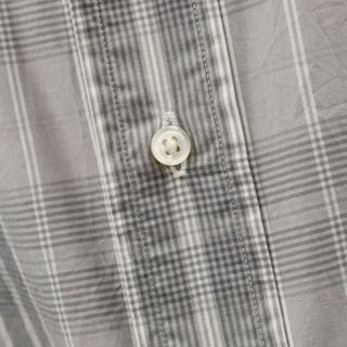 THOM BROWNE トムブラウン チェック柄 シャツ MWL006A-01490035 グレー-