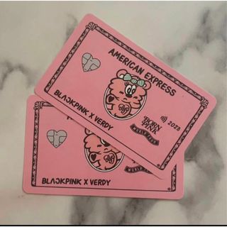 ブラックピンク(BLACKPINK)の【非売品】BLACKPINK Verdy AMEX ステッカー 2枚セット(アイドルグッズ)