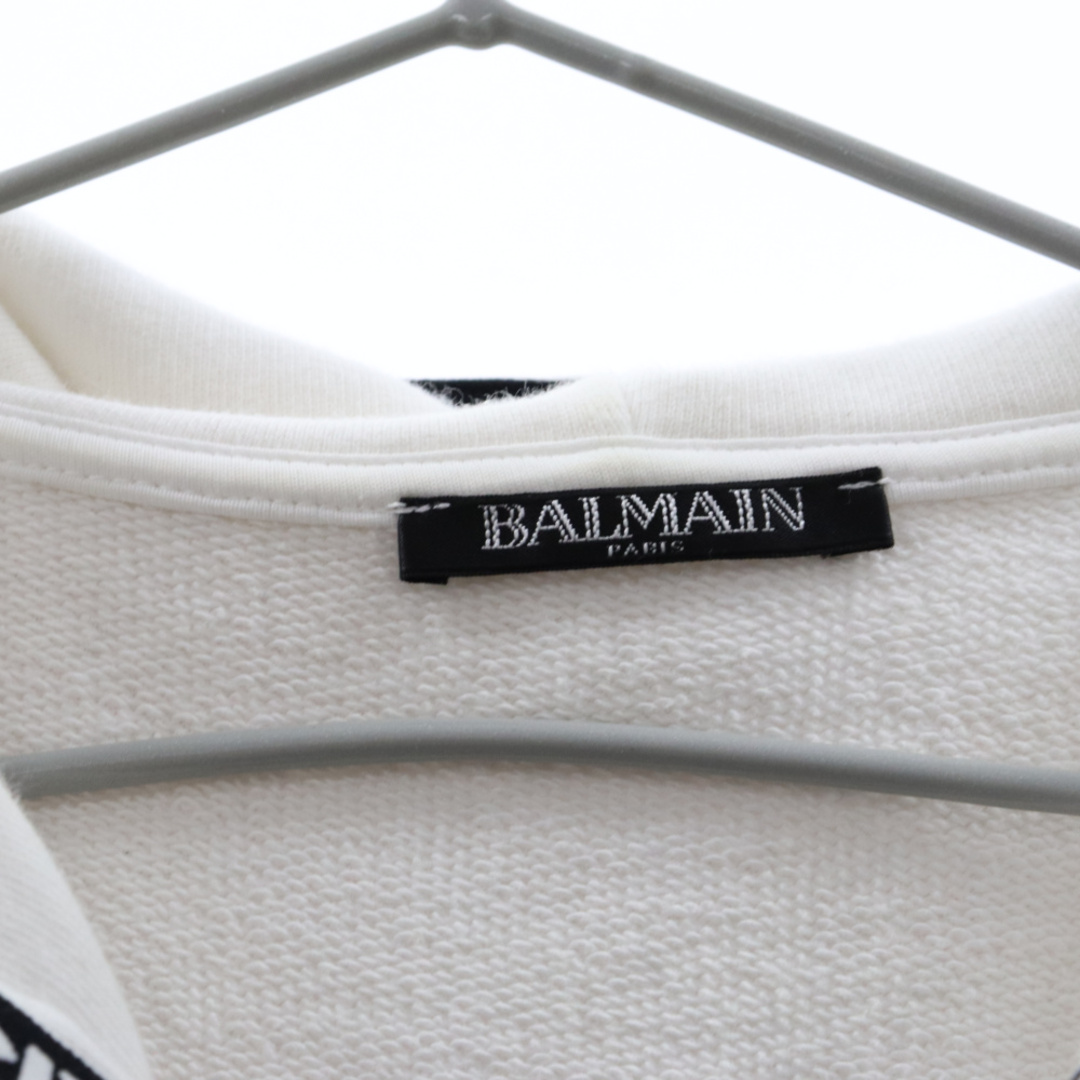 BALMAIN バルマン 19SS RH03844J928 ロゴテープ サイドジップノースリーブパーカー