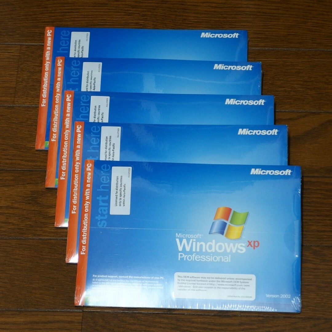 Windows XP professional SP3 英語版 5枚セット