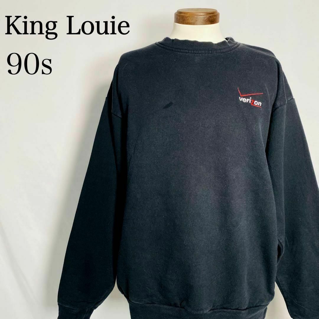 King Louie キングルイ企業ブラックスウェット USA製刺繍企業モノ