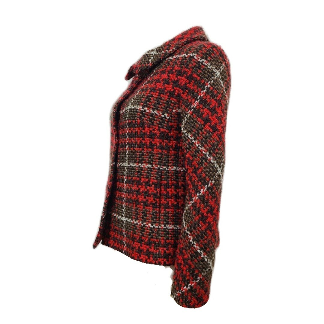 美品 old england タータンチェックショート丈コート