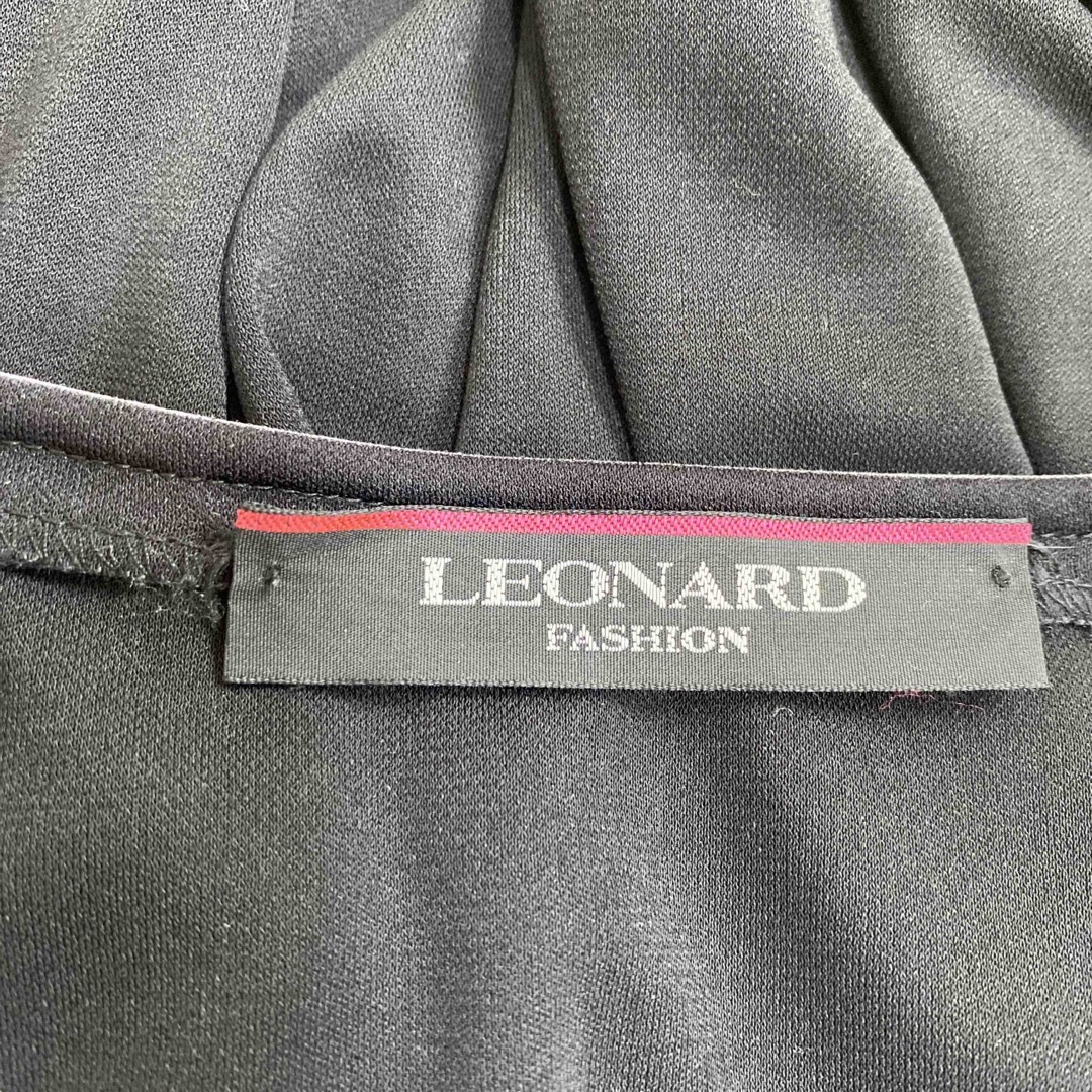 LEONARD - 【美品】LEONARD レオナール 膝丈ワンピース カンカン