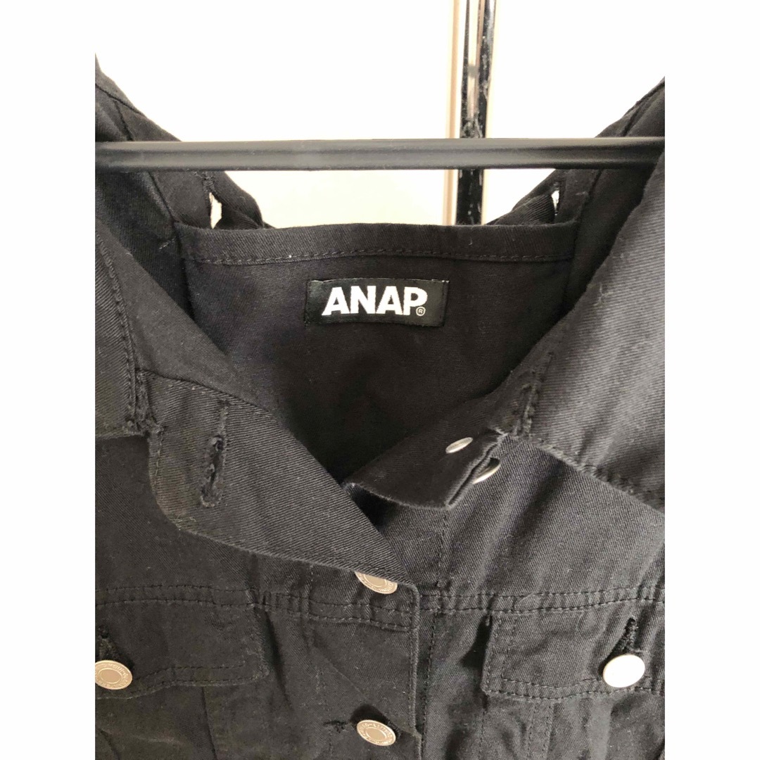 ANAP(アナップ)のANAP ブラックジャケット　期間限定SALE レディースのジャケット/アウター(Gジャン/デニムジャケット)の商品写真