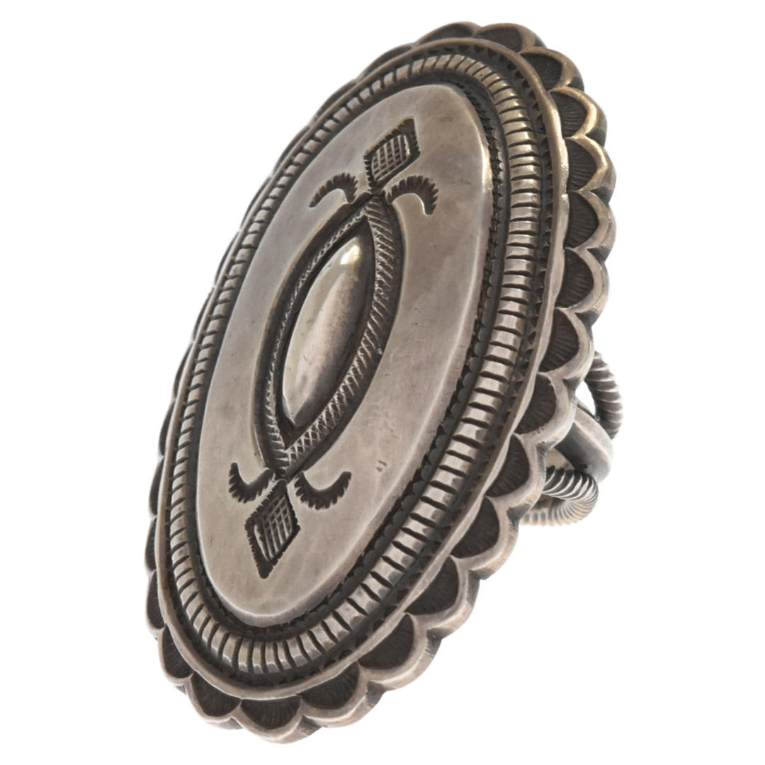 INDIANJEWELRY インディアンジュエリー ナバホ カルビンマルチネス コンチョ型 リング 指輪 シルバー