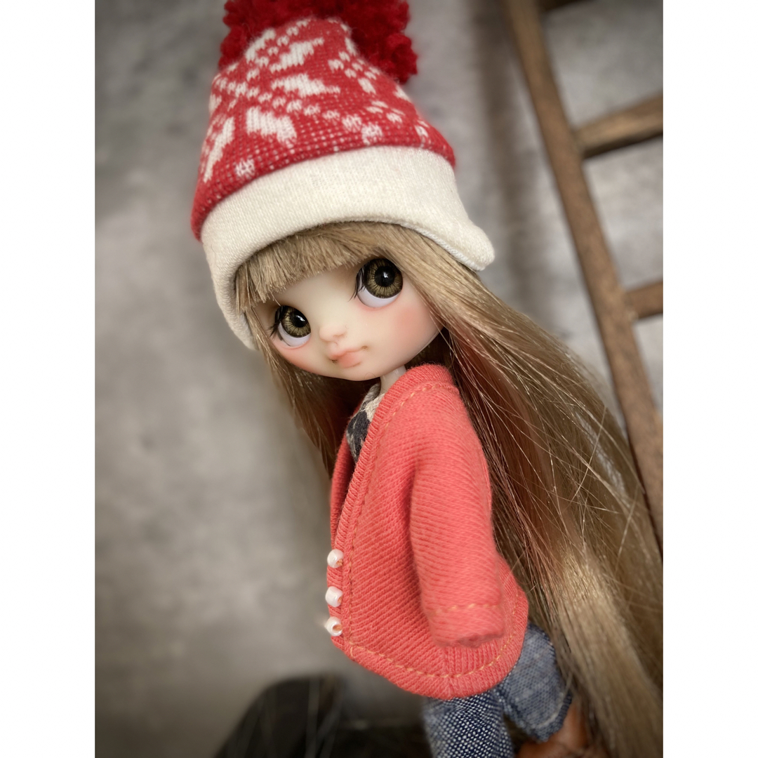 【necoma doll】双子のプチちゃん◆前髪ありの赤いお洋服◆フルセット！