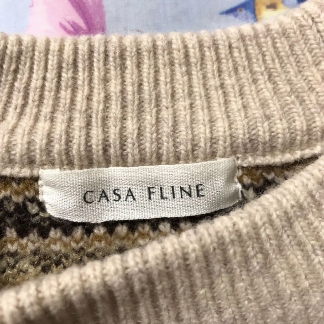 CASA FLINE(カーサフライン)の新品未使用　CASA FLINE  カーサフライン　ウール混　ジャガードニット レディースのトップス(ニット/セーター)の商品写真