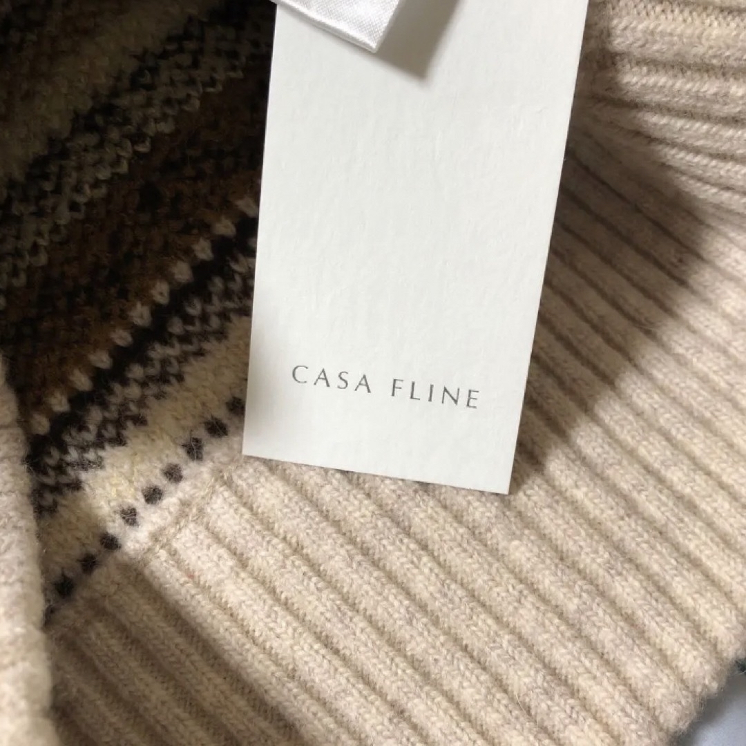 CASA FLINE(カーサフライン)の新品未使用　CASA FLINE  カーサフライン　ウール混　ジャガードニット レディースのトップス(ニット/セーター)の商品写真