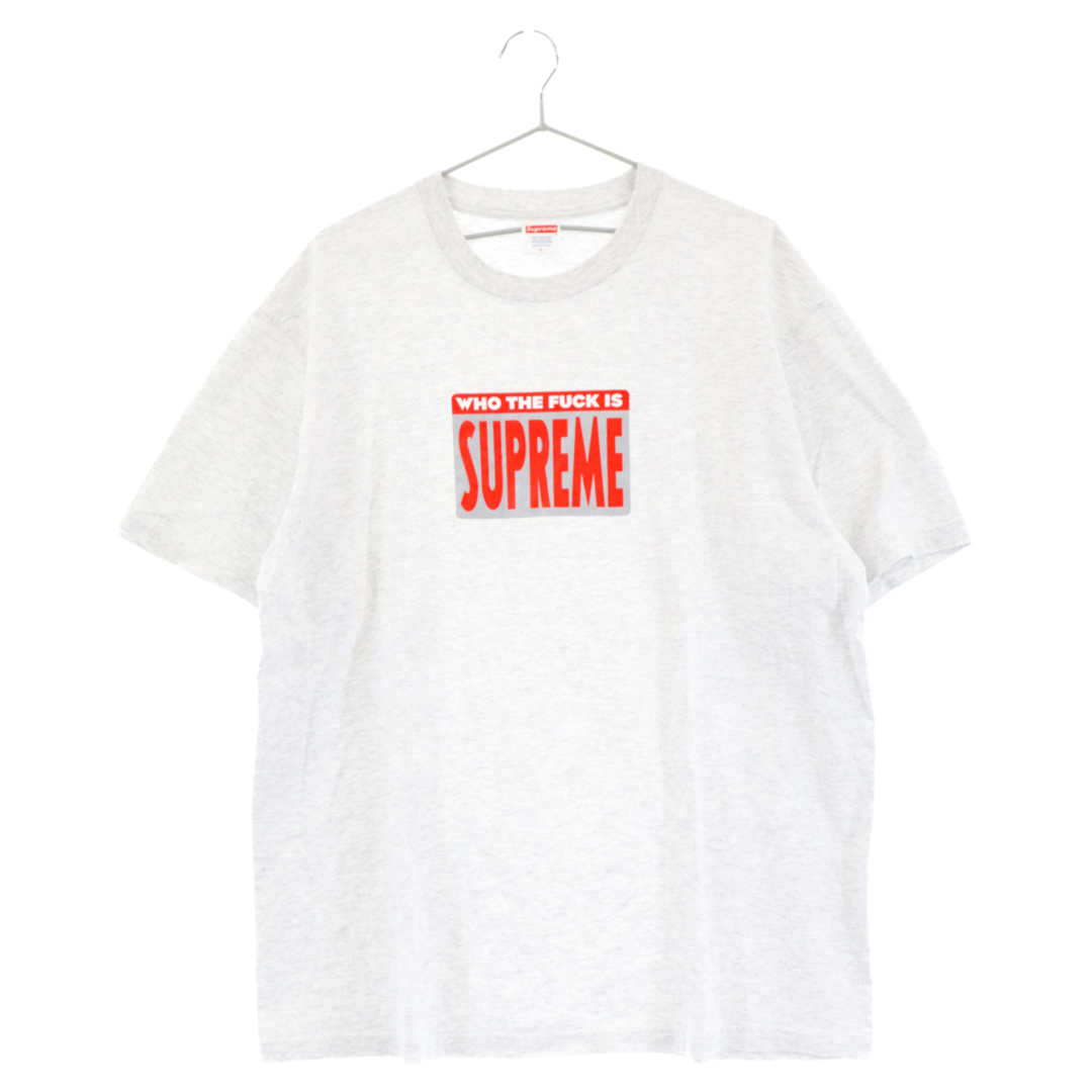 SUPREME シュプリーム 19SS WHO THE FUCK IS Print Tee フーザファックイズプリントTシャツ 半袖カットソー グレー