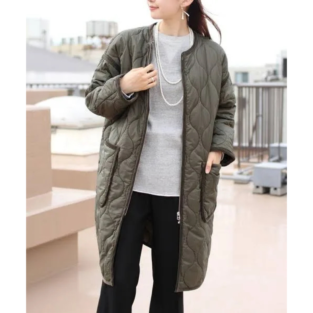 THE SHINZONE QUILTING COAT 34 カーキ-